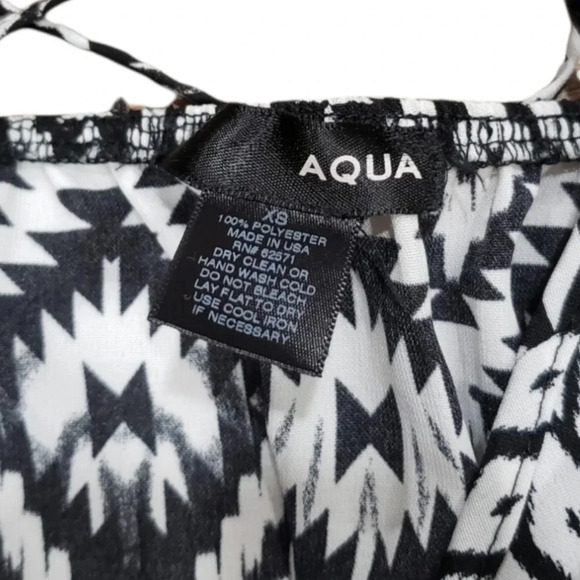 Aqua Black White Aztec Print Jumpsuit XS - Picture 4 of 4